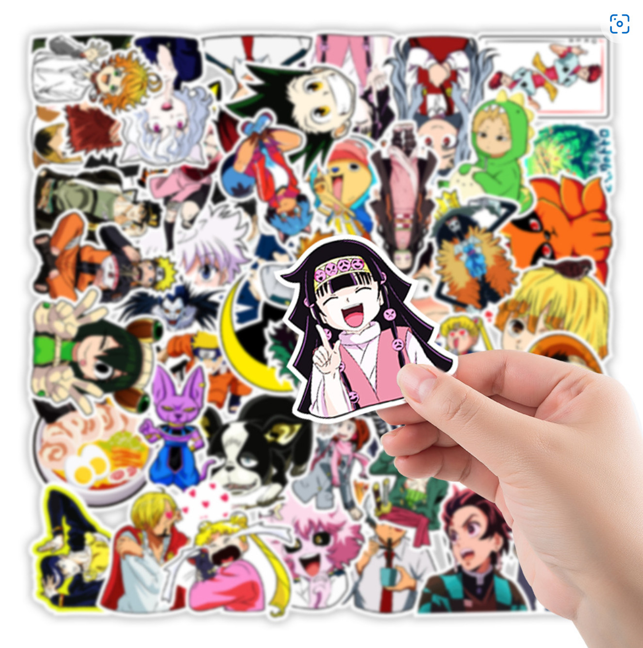 50 Pcs Stickers Anime Character Skateboard Luggage Car Bomb Graffiti Phone Vinyl