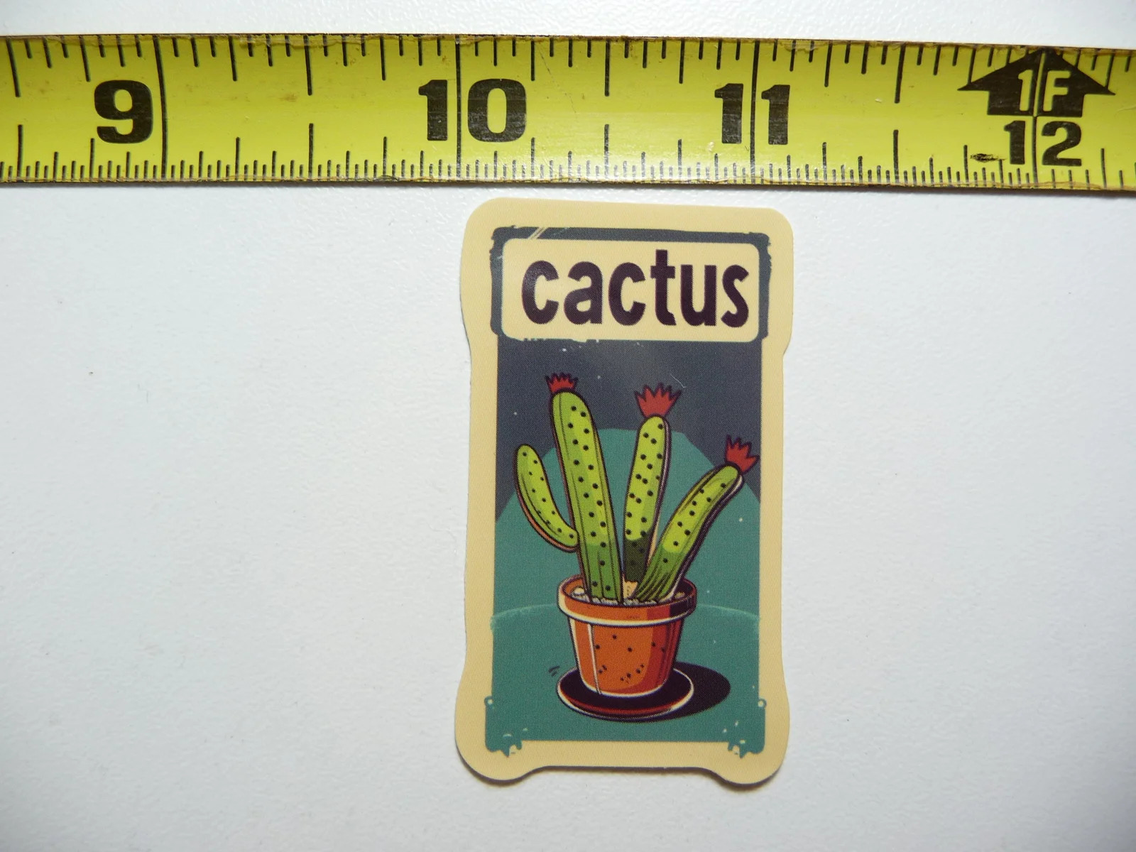CACTUS PLANT SMALL STICKER DECAL FUN FUNNY KITCHEN ILLUSTRATIONS FOOD