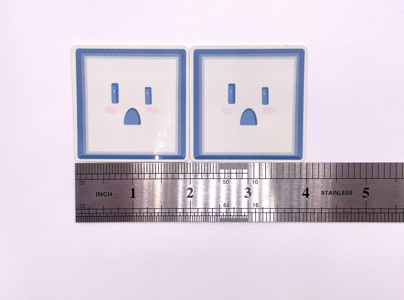TWO 2 By 2 Vinyl Power Outlet Face Sticker Original Art Water Resistant