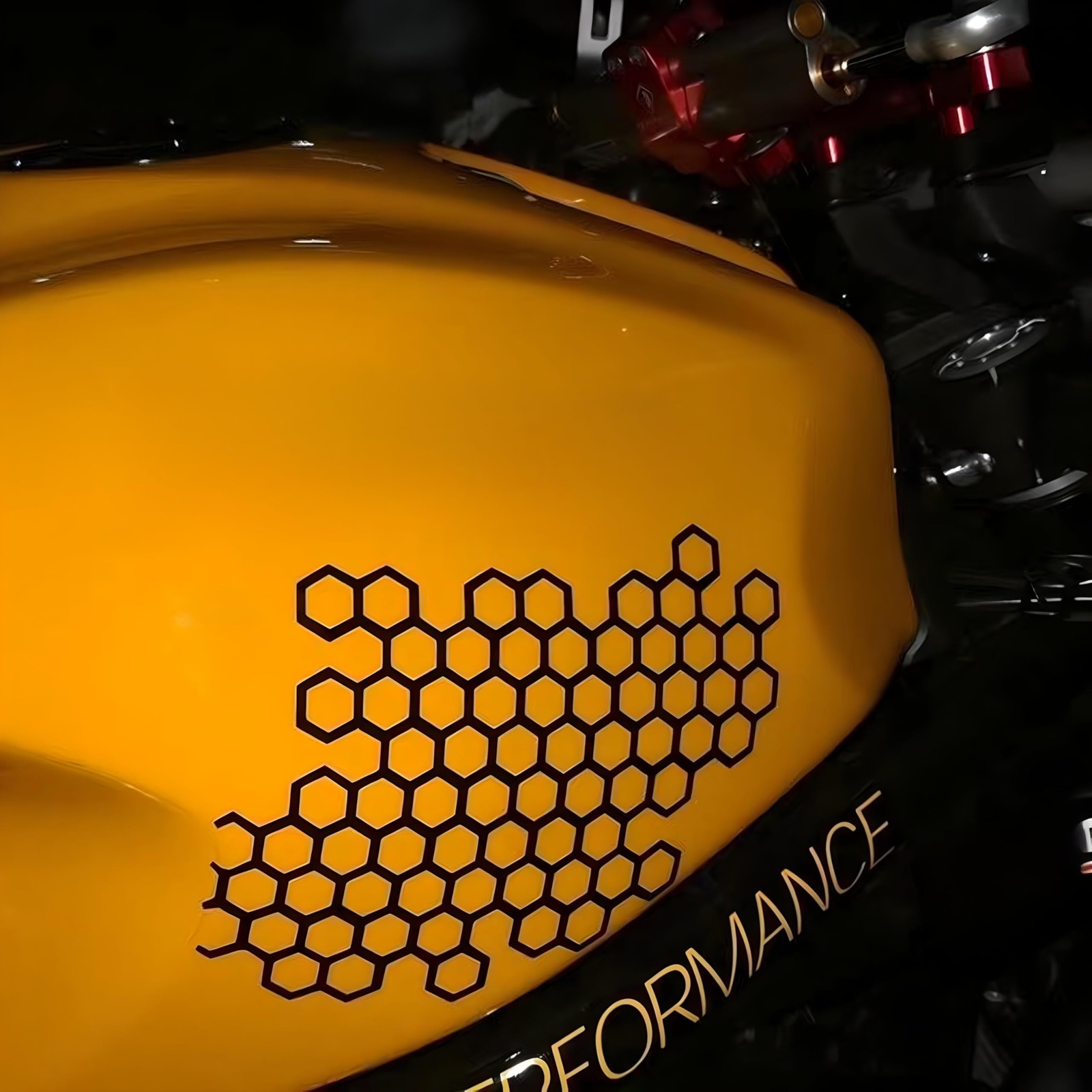 Weather-Resistant Lightweight Decorative Hexagonal Honeycomb Pattern Car Sticker