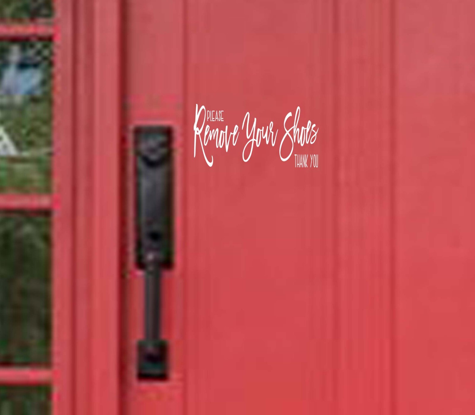 Remove Your Shoes Decal for Door Sign Vinyl Window Wall Please and Thank you