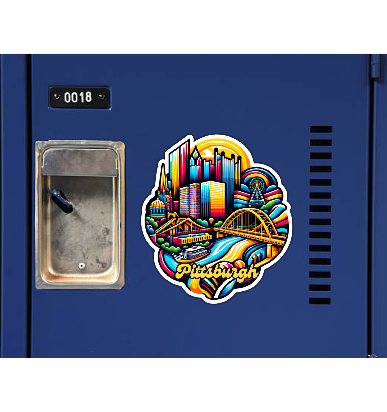Pittsburgh Pennsylvania Fridge Magnet or Laptop Sticker