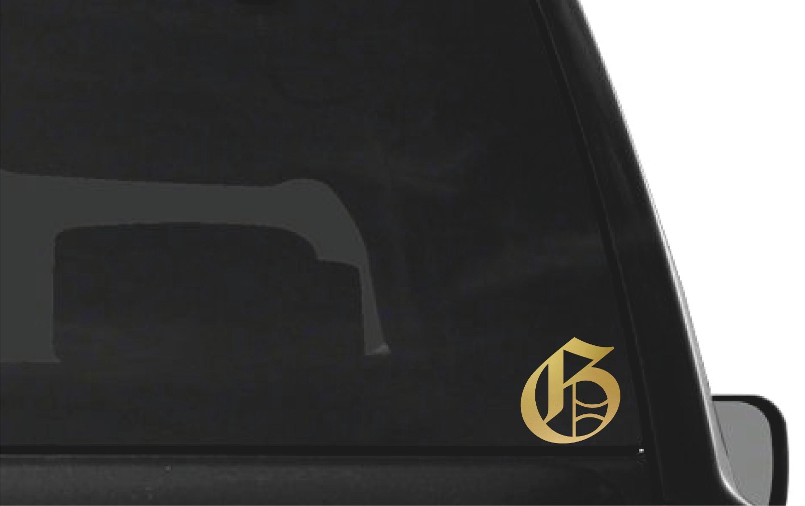 Old English G Letter Initial Vinyl Sticker Decal Monogram Diploma