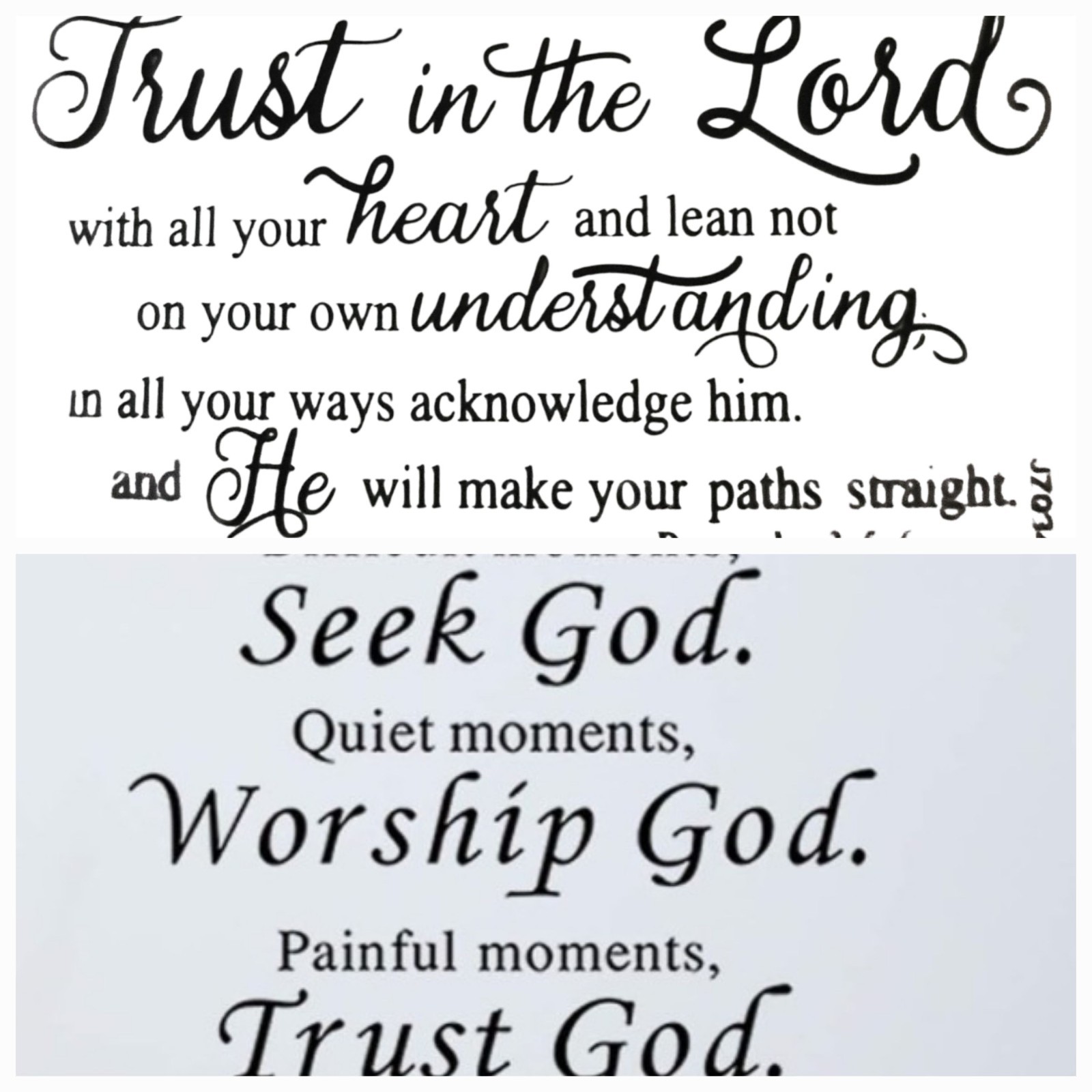 Bible Verse Wall Stickers Inspirational Quote Wall Decals Religious (2 Styles).