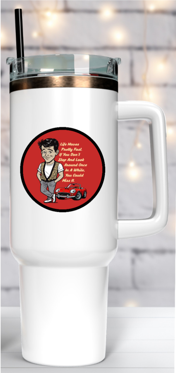 Movie – Ferris Bueller's (Quote) – 4" Handmade Vinyl Decal Vehicle Laptop Cooler