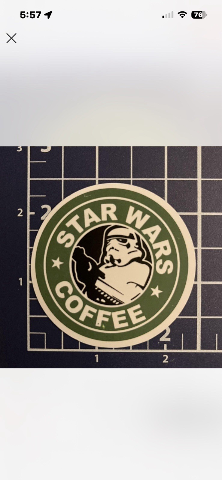 4 Star Wars Related Vinyl Stickers (around 2 1/2” Each)
