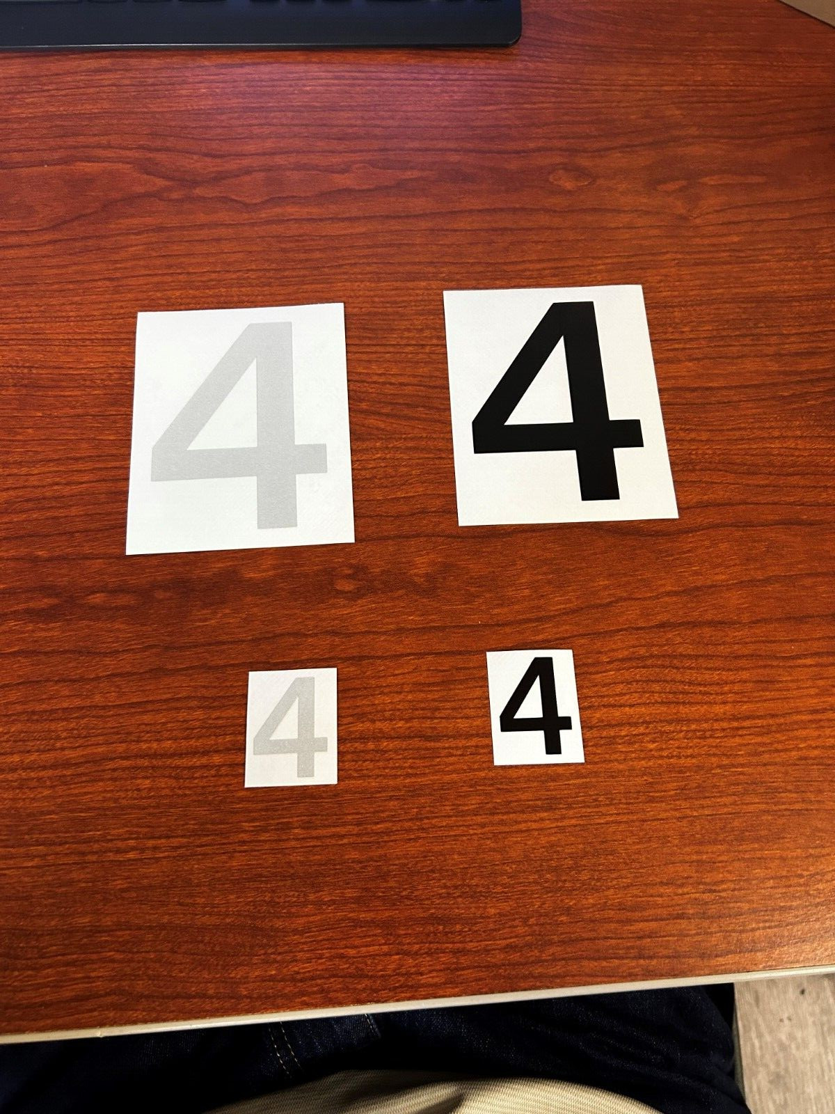 3M Reflective Numbers – 1.5" and 4" Sizes – Black and White Variations