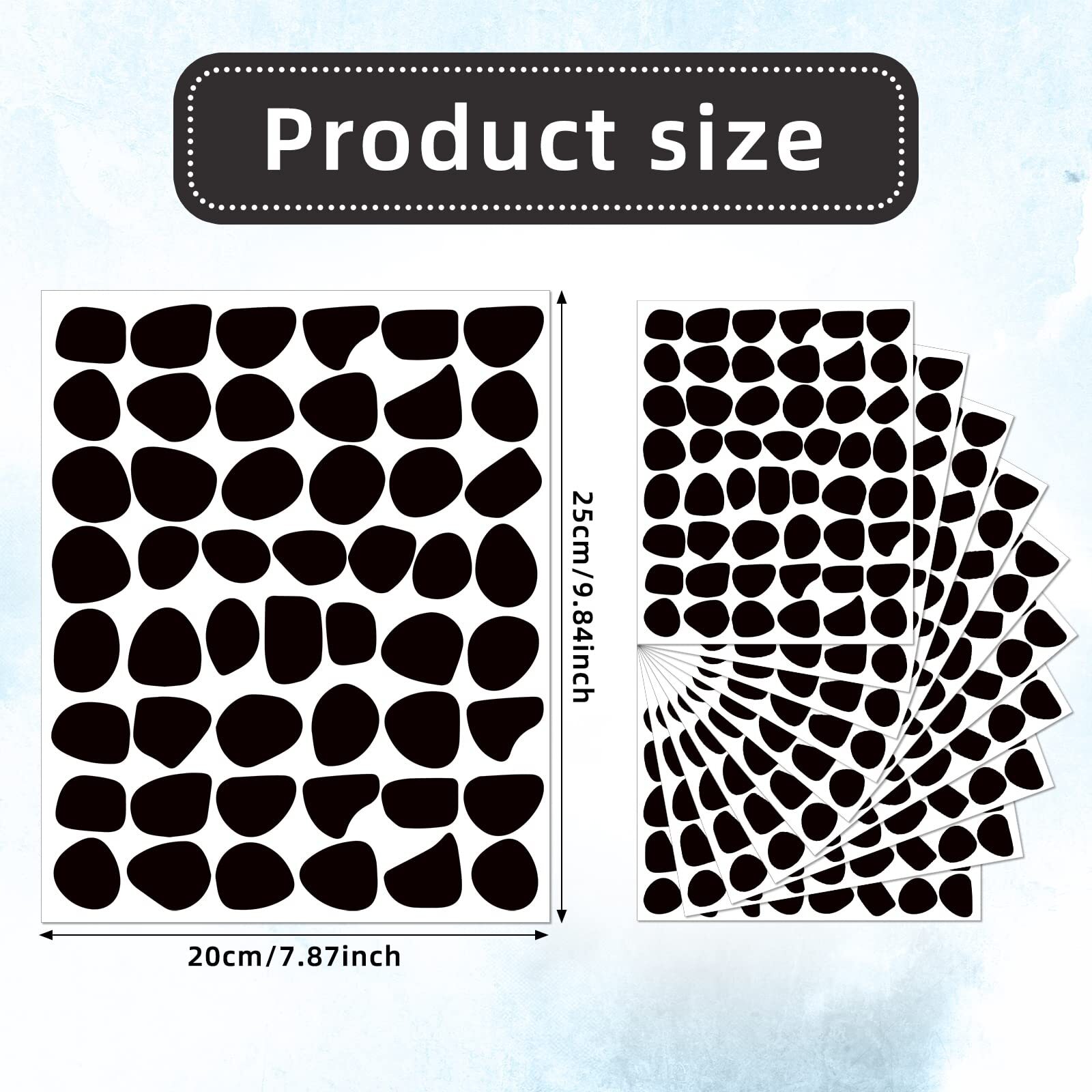 500 Pieces Irregular Polka Dot Wallpaper Decor Classroom Decoration (Black)