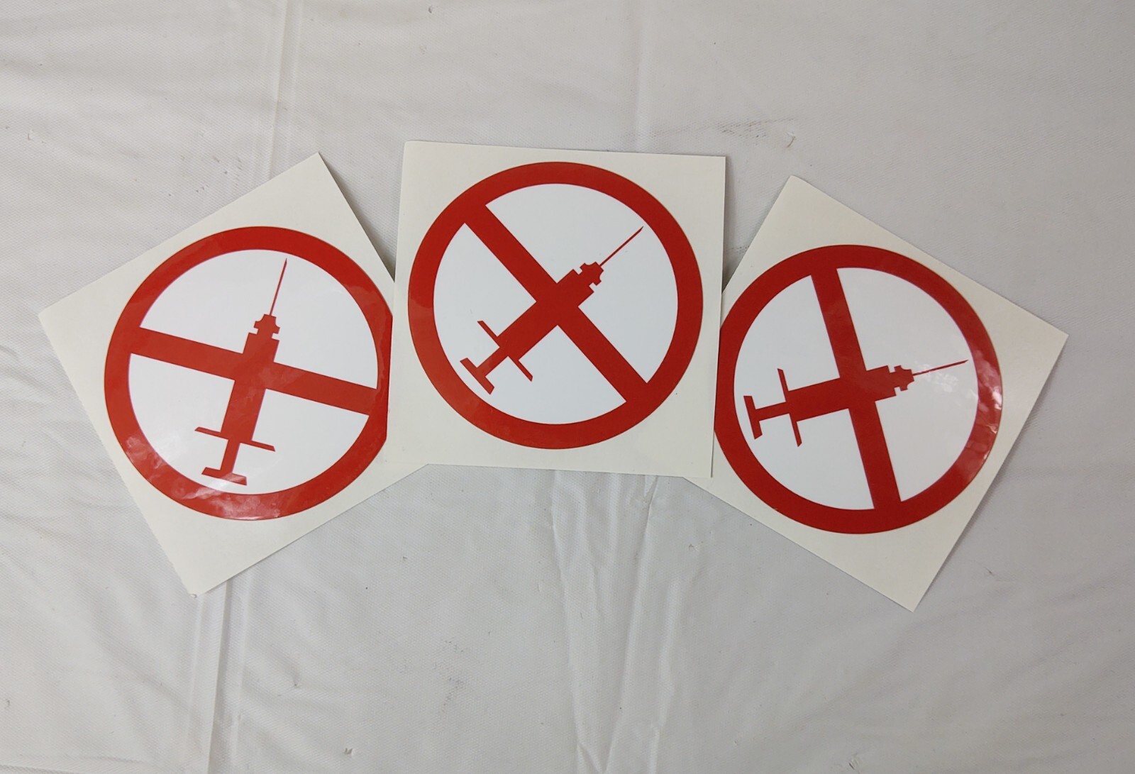 No Syringe Needles Round Trash Can Receptacle Stickers 12 Individual Stickers