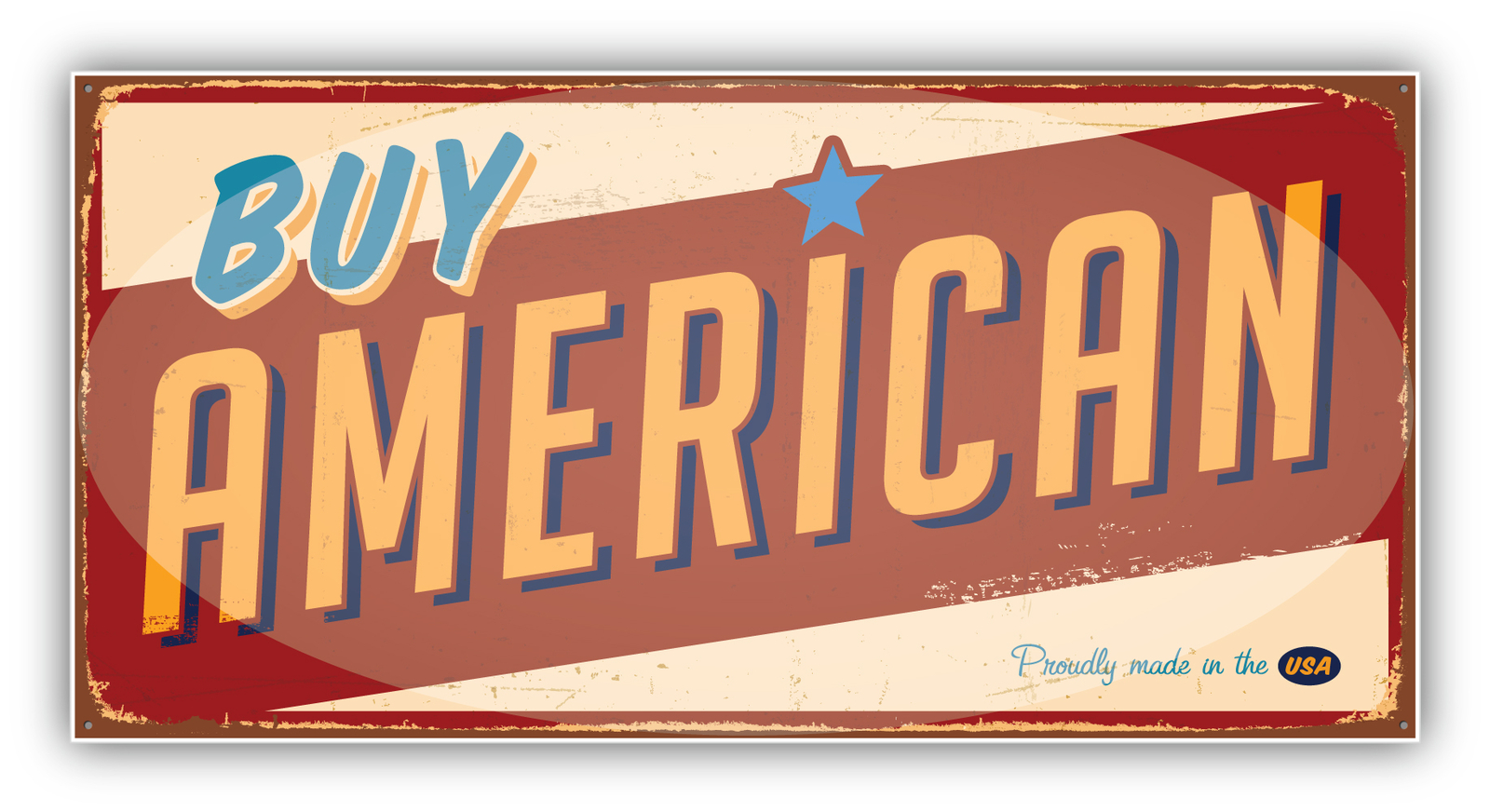 Buy American Retro Vinyl Sticker Decal