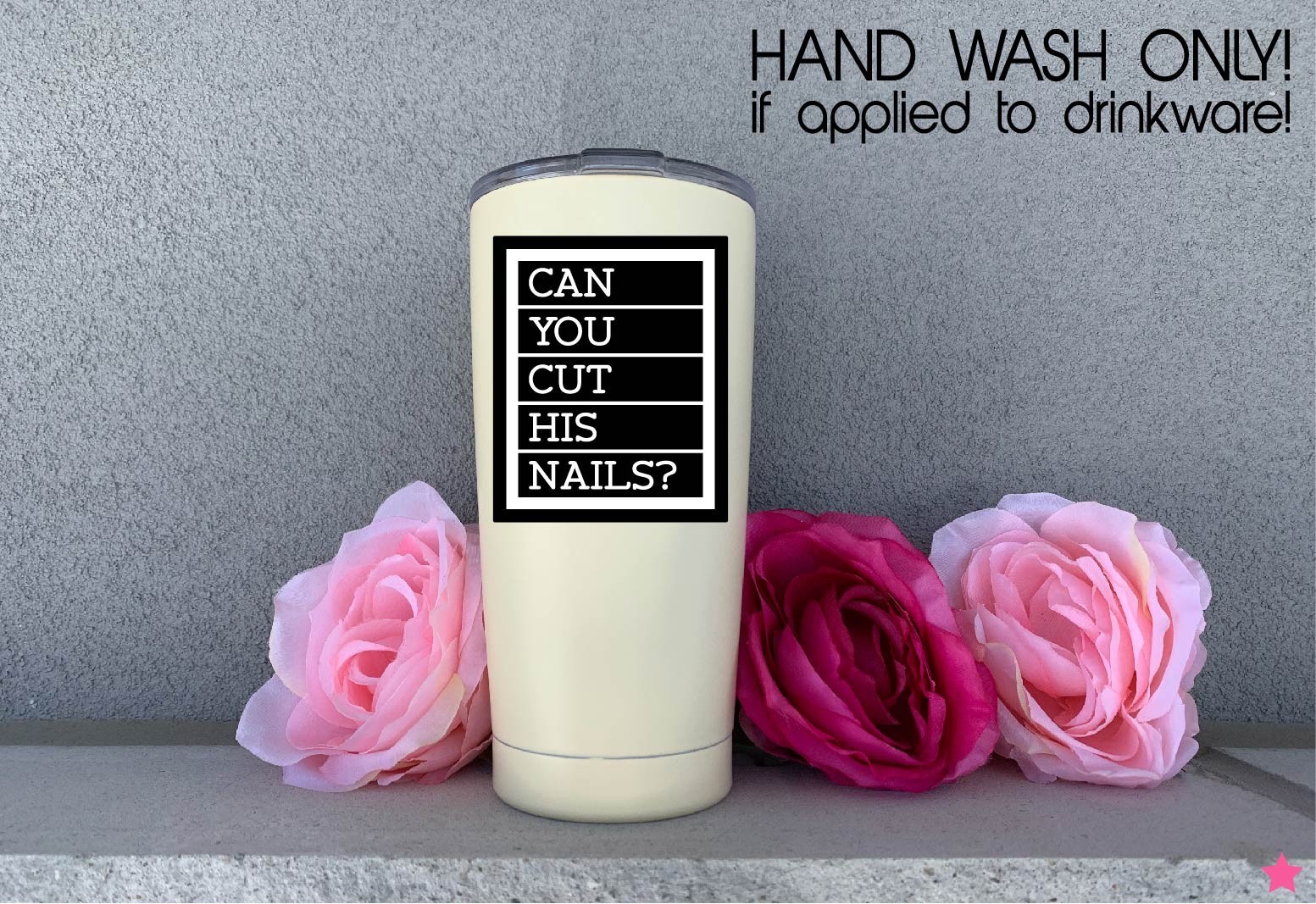 Can You Cut His Nails? Vet RVT Week Gift Med Life Decal Sticker Dog Quote Trim