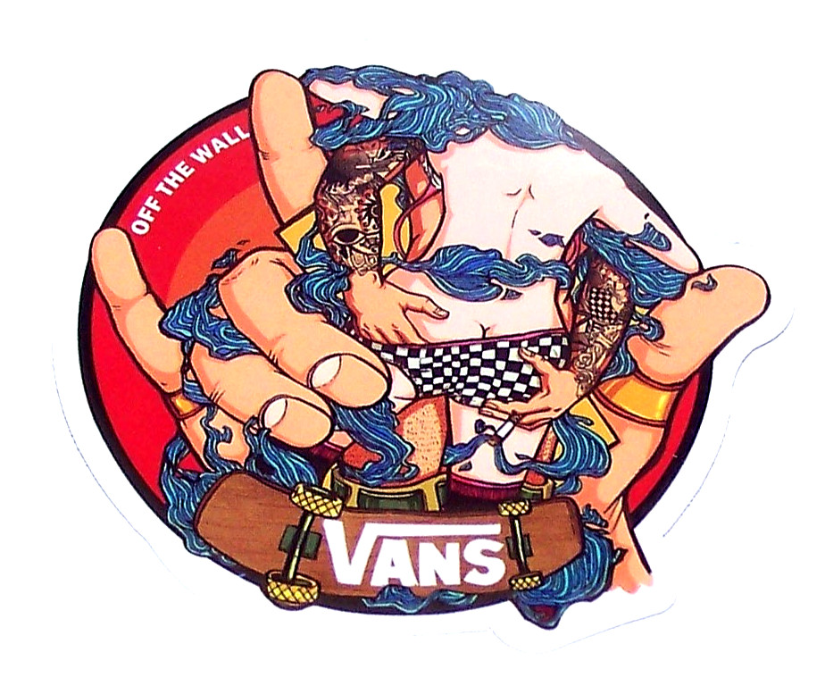 VANS – Logo Die Cut Sticker Decal Grab A** Skateboarding "Off The Wall"