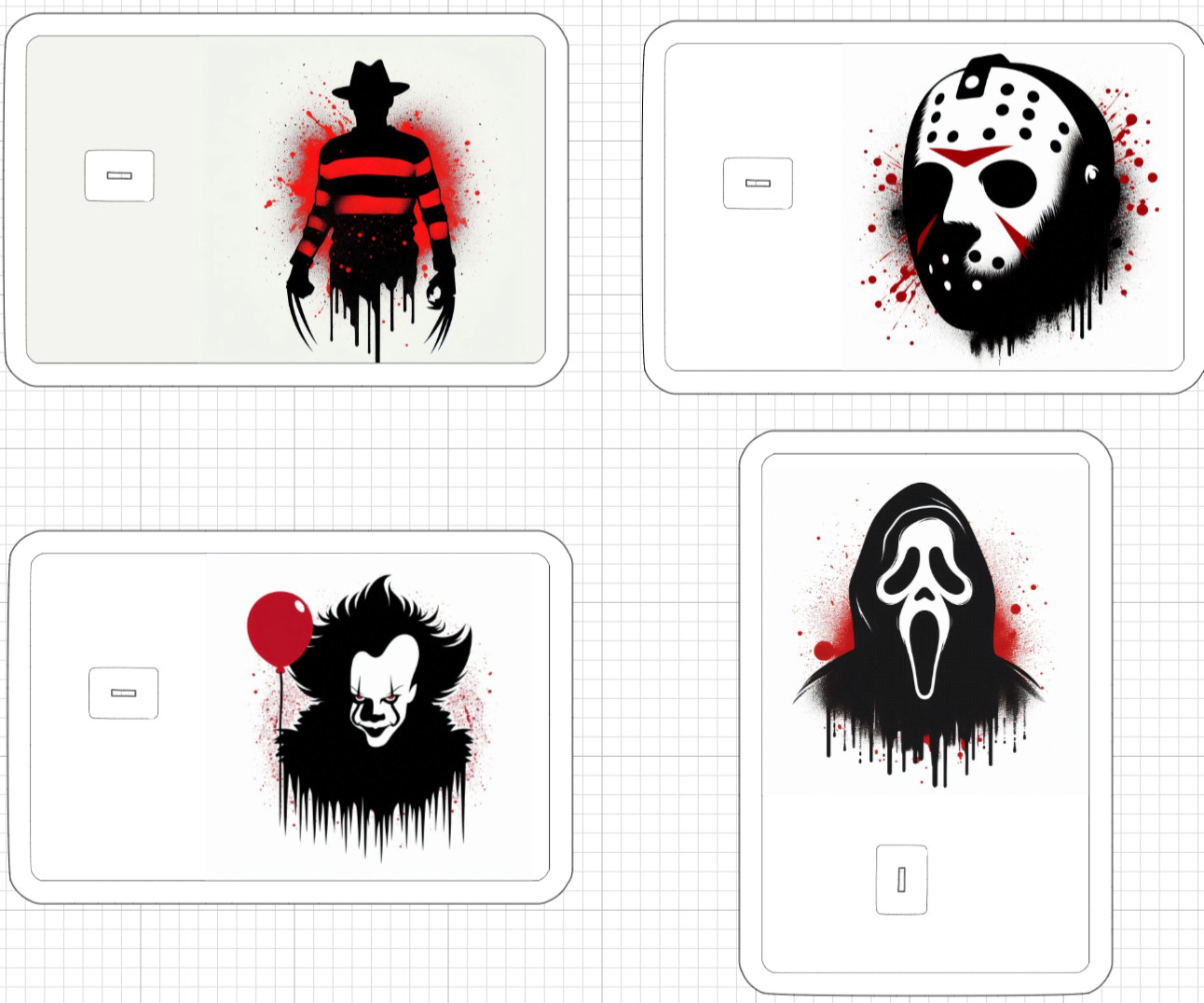 Horror Halloween Credit Debit Card Skins Pennywise Michael Myers Jason Ghostface