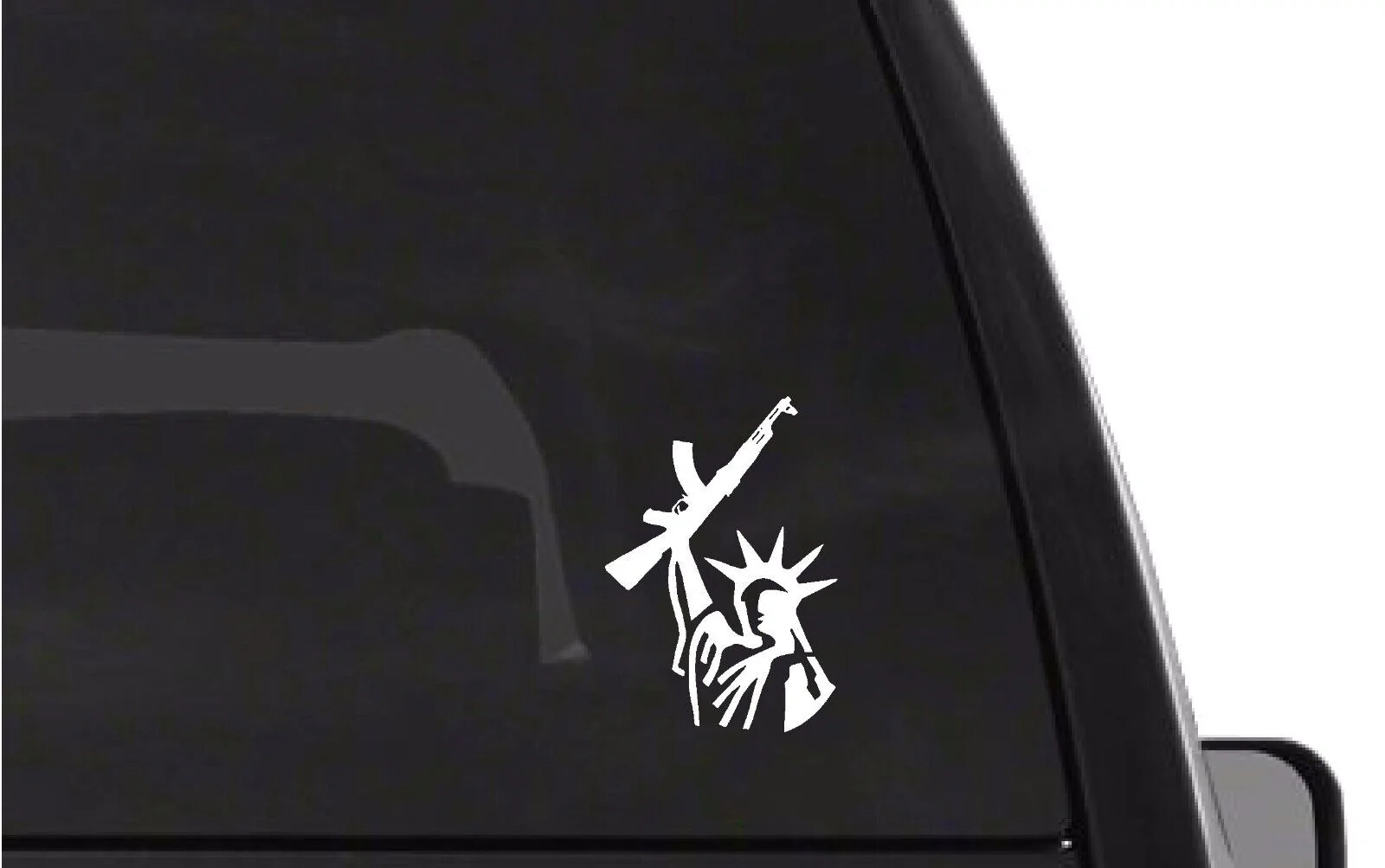 Statue of Liberty AK 2nd Rifle Gun Rights Vinyl Decal Car Truck Window Sticker-