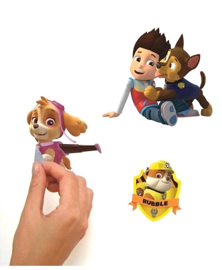 New Paw Patrol – Just Yelp For Help Peel/Stick – 37 Decals Wall Decor No Residue