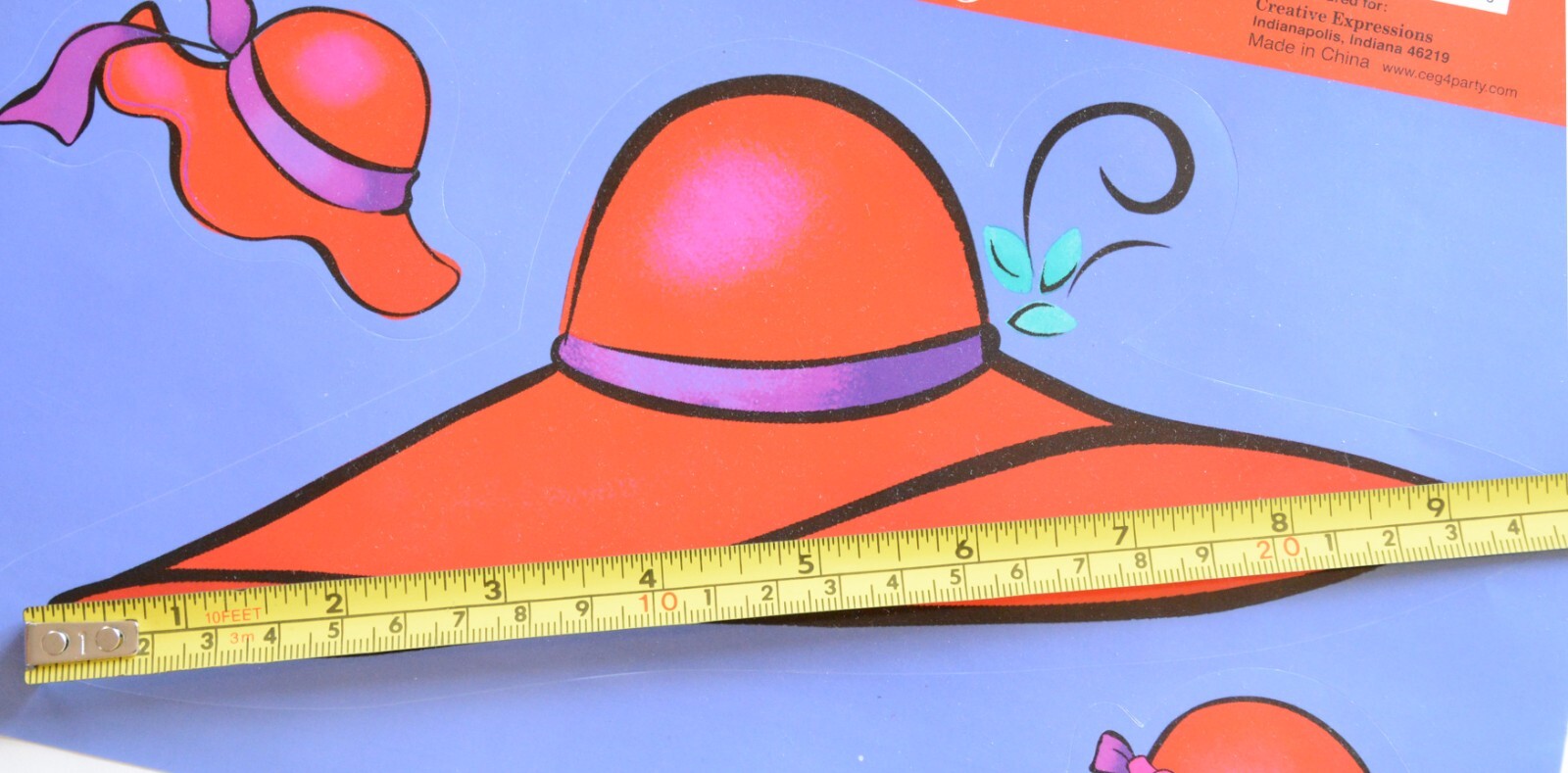 Red Hat Window Clings / Creative Expressions / Window Decal / Novelty Gift