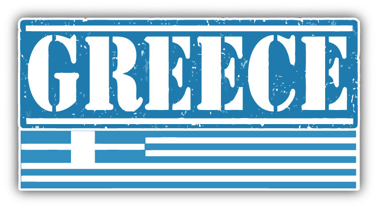 Greece Grunge Travel Stamp Car Bumper Sticker Decal