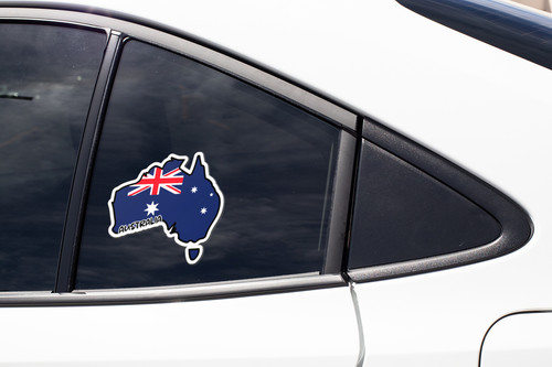 Australia Map Flag Sticker Decal