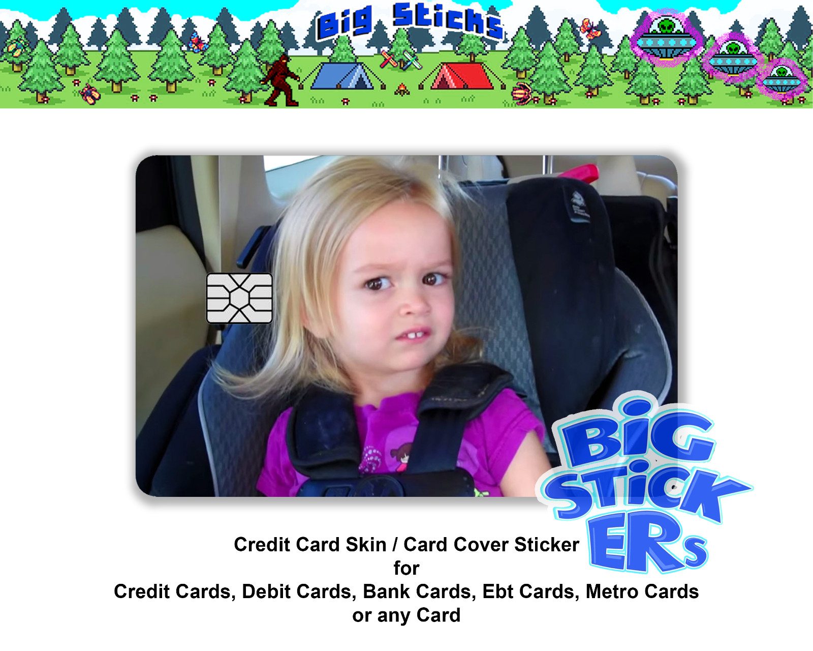 Sideeye Girl Vinyl Credit Card Skin Cover Laminated Sticker Wrap Decal