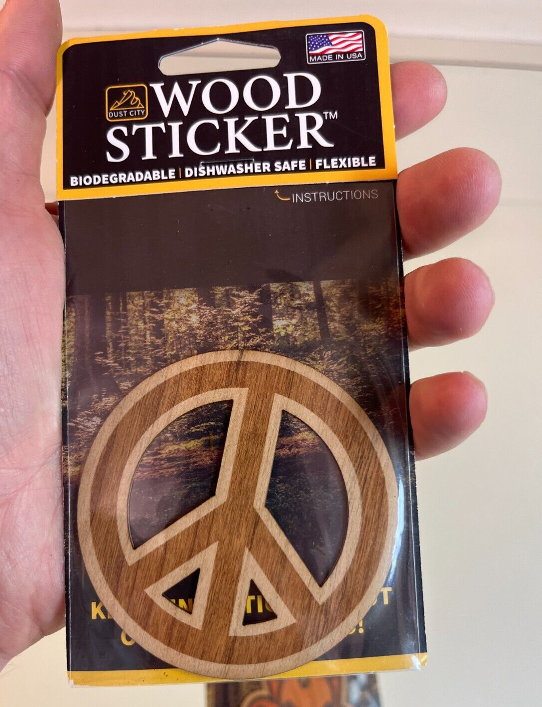 Dust City Wood 3 Stickers Lot Back to School, Nature, Peace, Tree Hugger