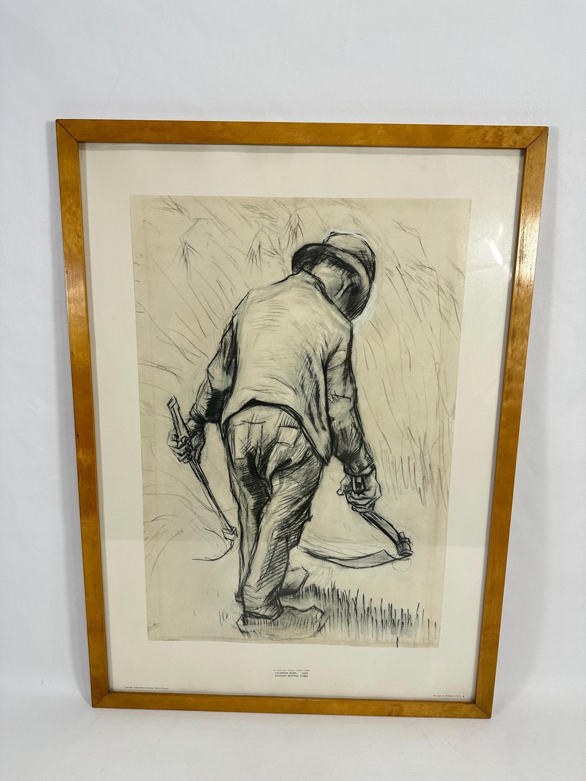 Vincent van Gogh Reproduction: Peasant reaping Corn Art Print