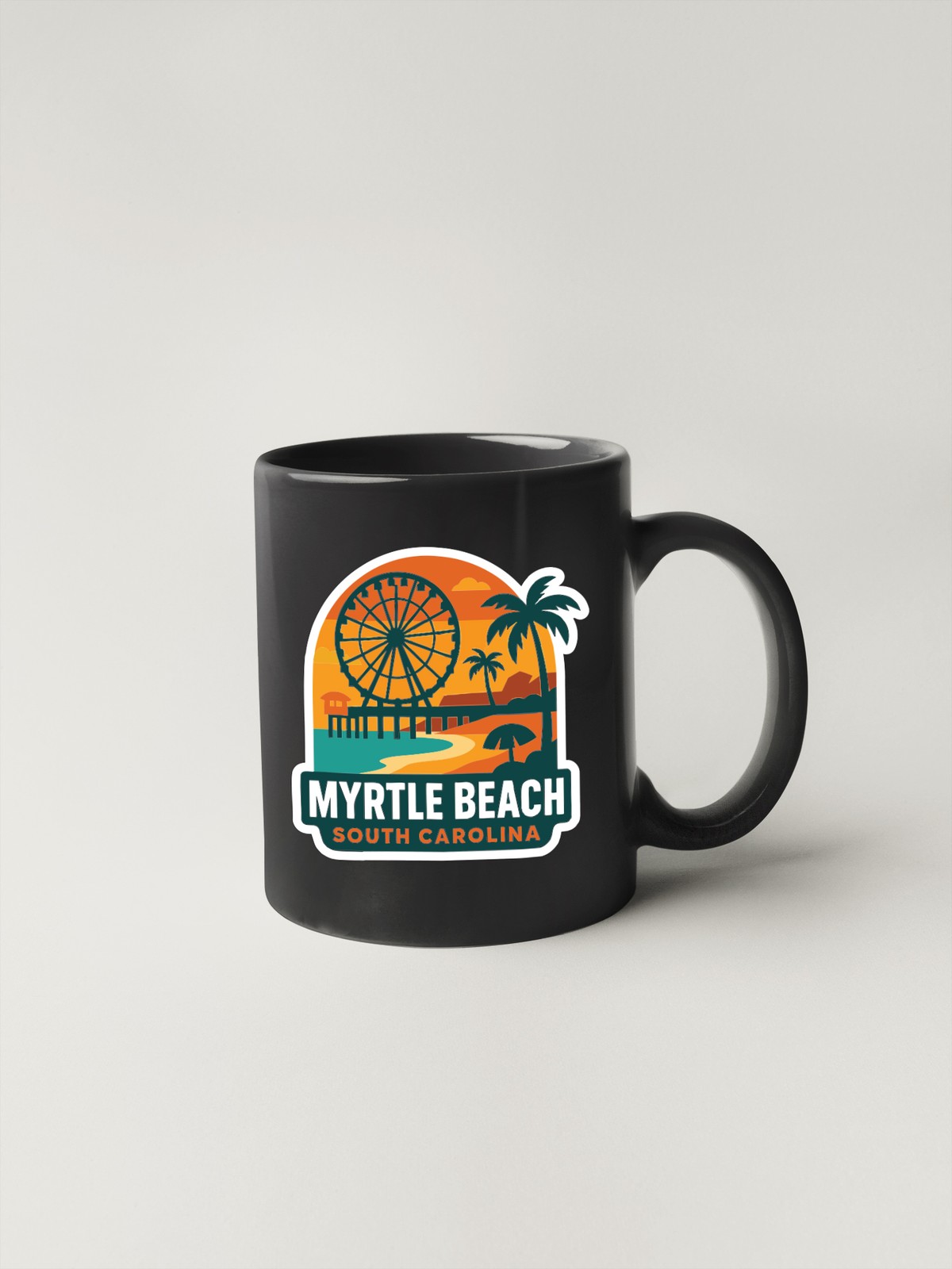 Myrtle Beach Sticker Decal Vinyl Die-Cut City Skyline Landmark Design