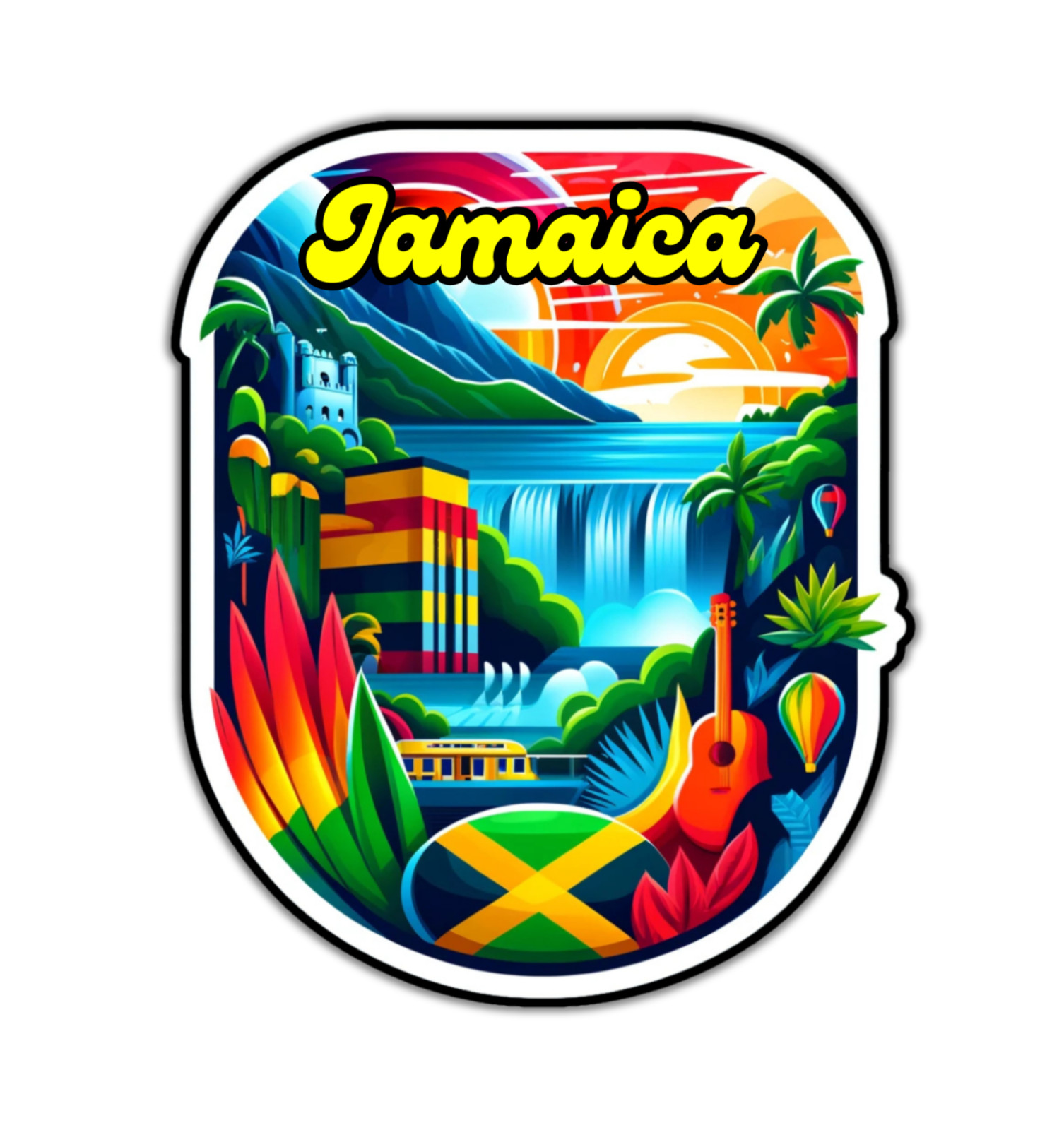 Jamaica Fridge Magnet or Laptop Sticker