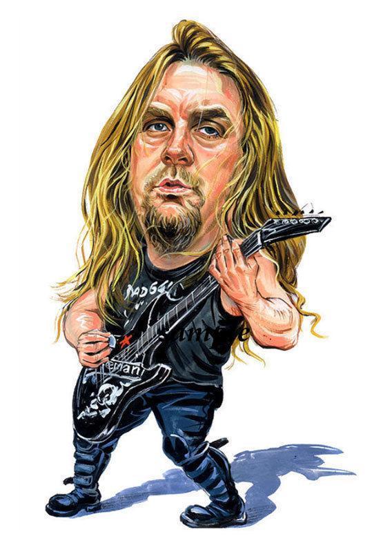 JEFF HANNEMAN GLOSSY CARTOON MAGNET REFRIGERATOR LOCKER MAN CAVE SLAYER BAND