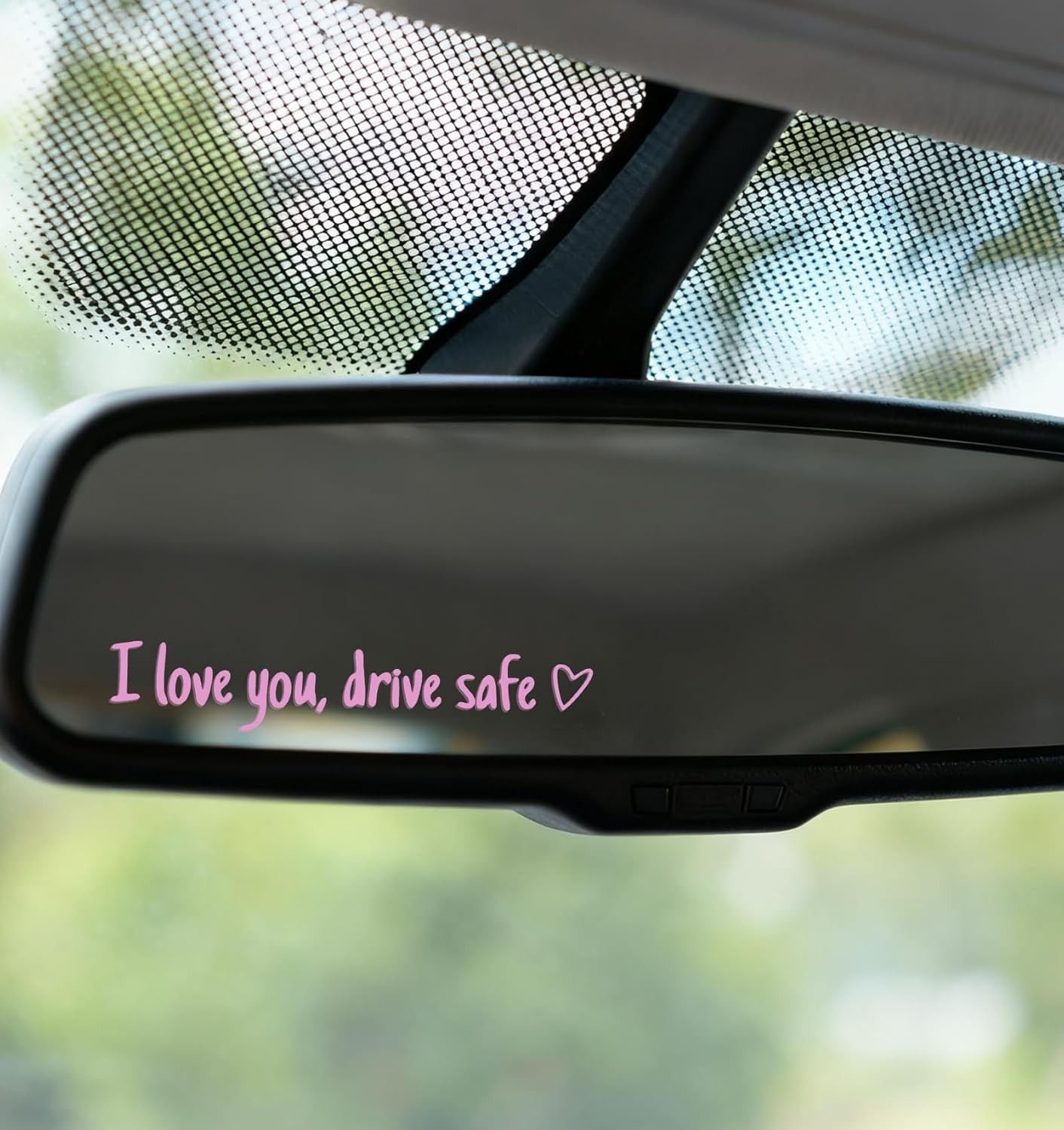 10PCS I Love You Drive Safe Car Mirror Stickers – Waterproof & Reusable
