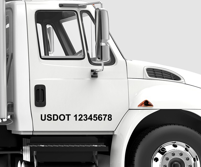 2-pack USDOT Number Vinyl Decals | Interstate Trucking US DOT | Die Cut Stickers