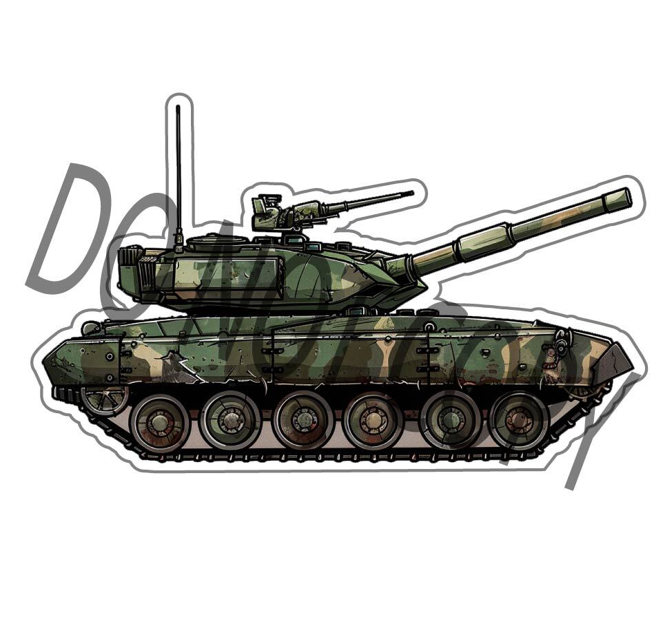 Military Tank Vinyl Decal Sticker for Car Laptop Water Bottle Waterproof