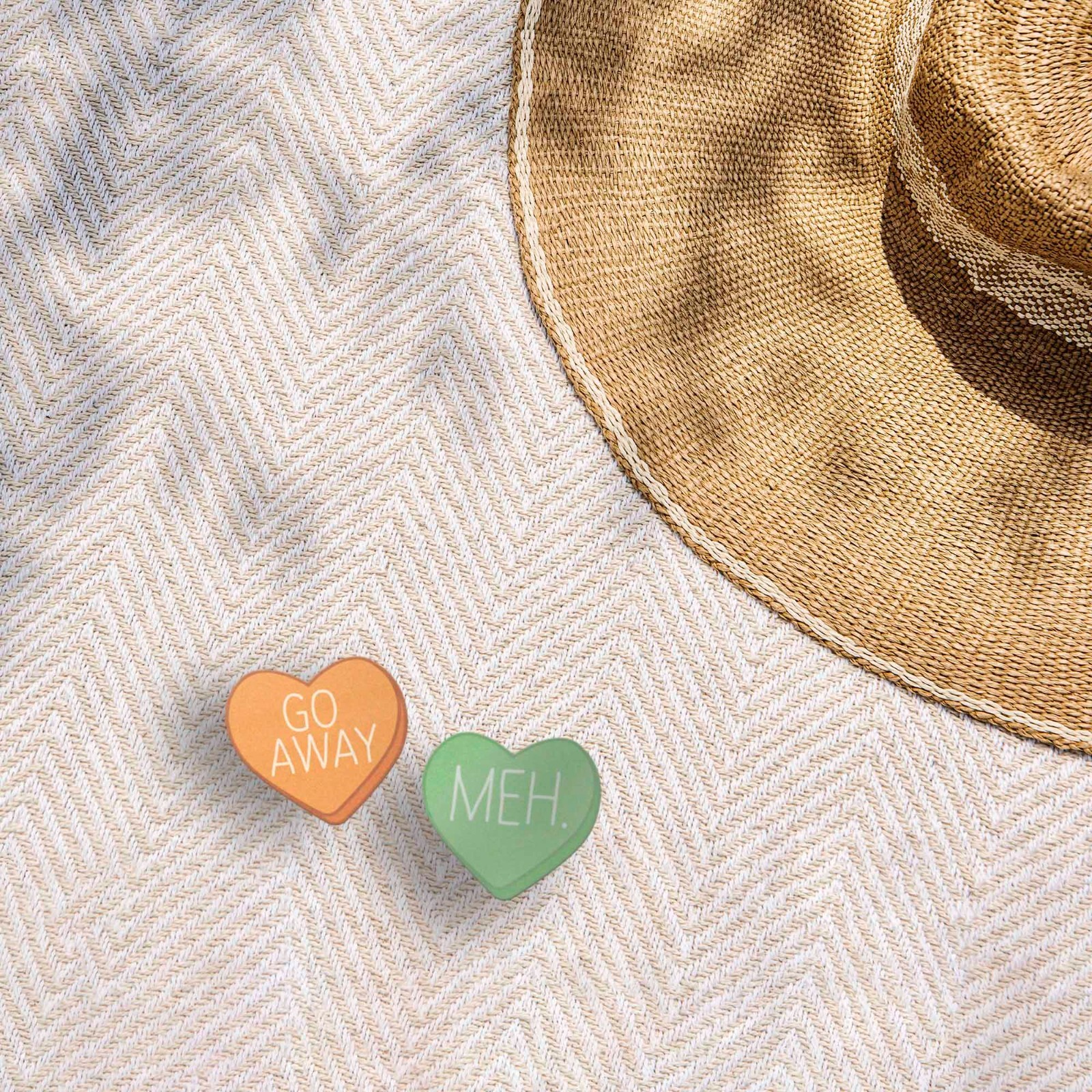 Go Away Funny Candy Heart Sticker- Mini Valentines Decal for Laptop & Hydroflask