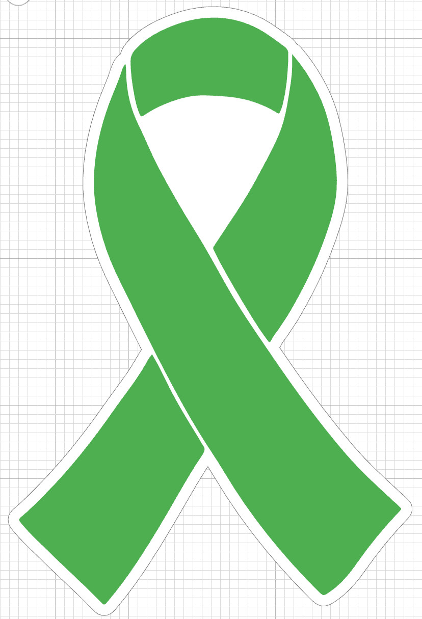 Cancer Awareness Ribbon Waterproof Vinyl Sticker Multiple Sizes, Colors