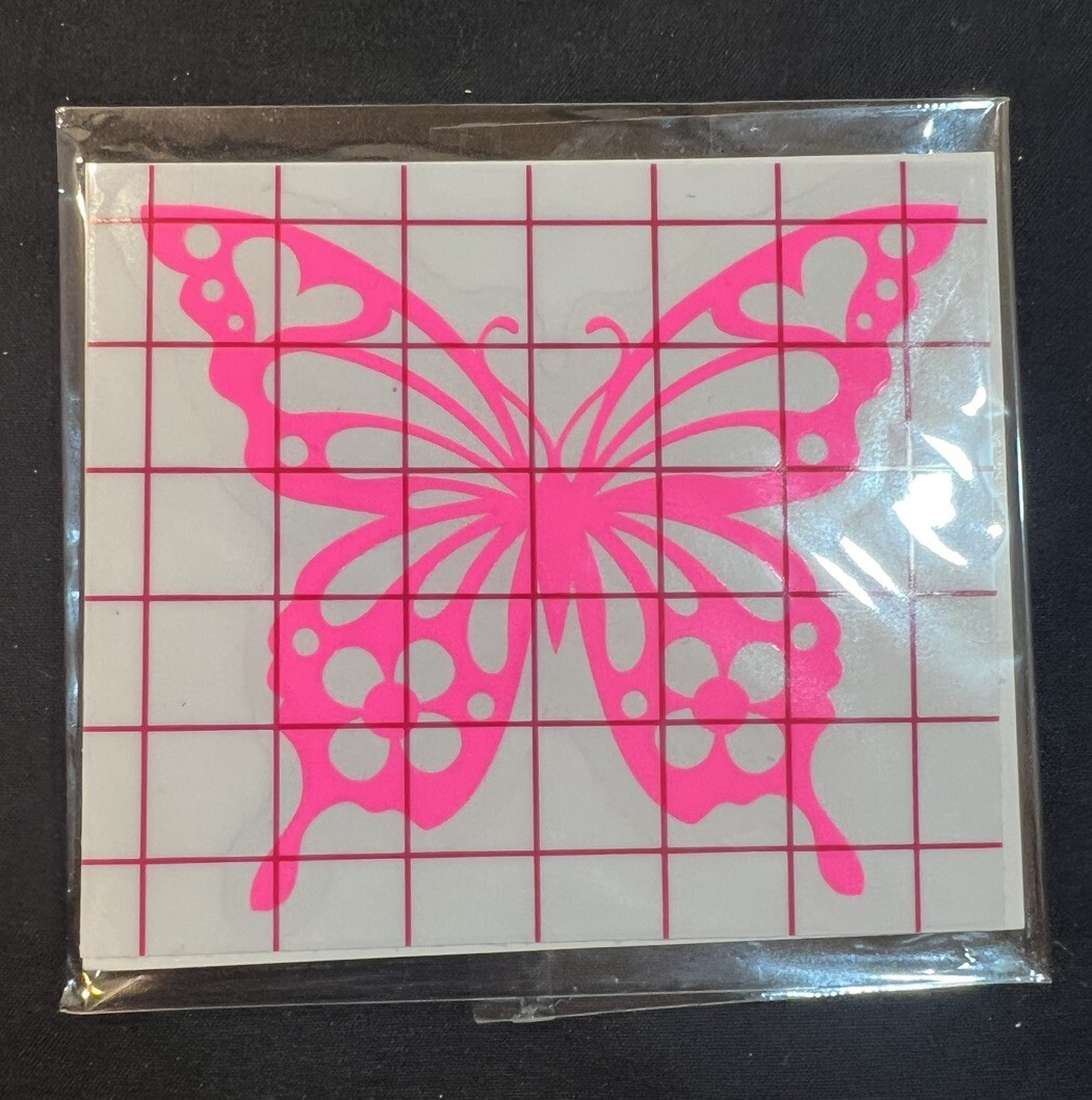 Hot Pink Vinyl Decal Butterfly / Brand New Homemade..
