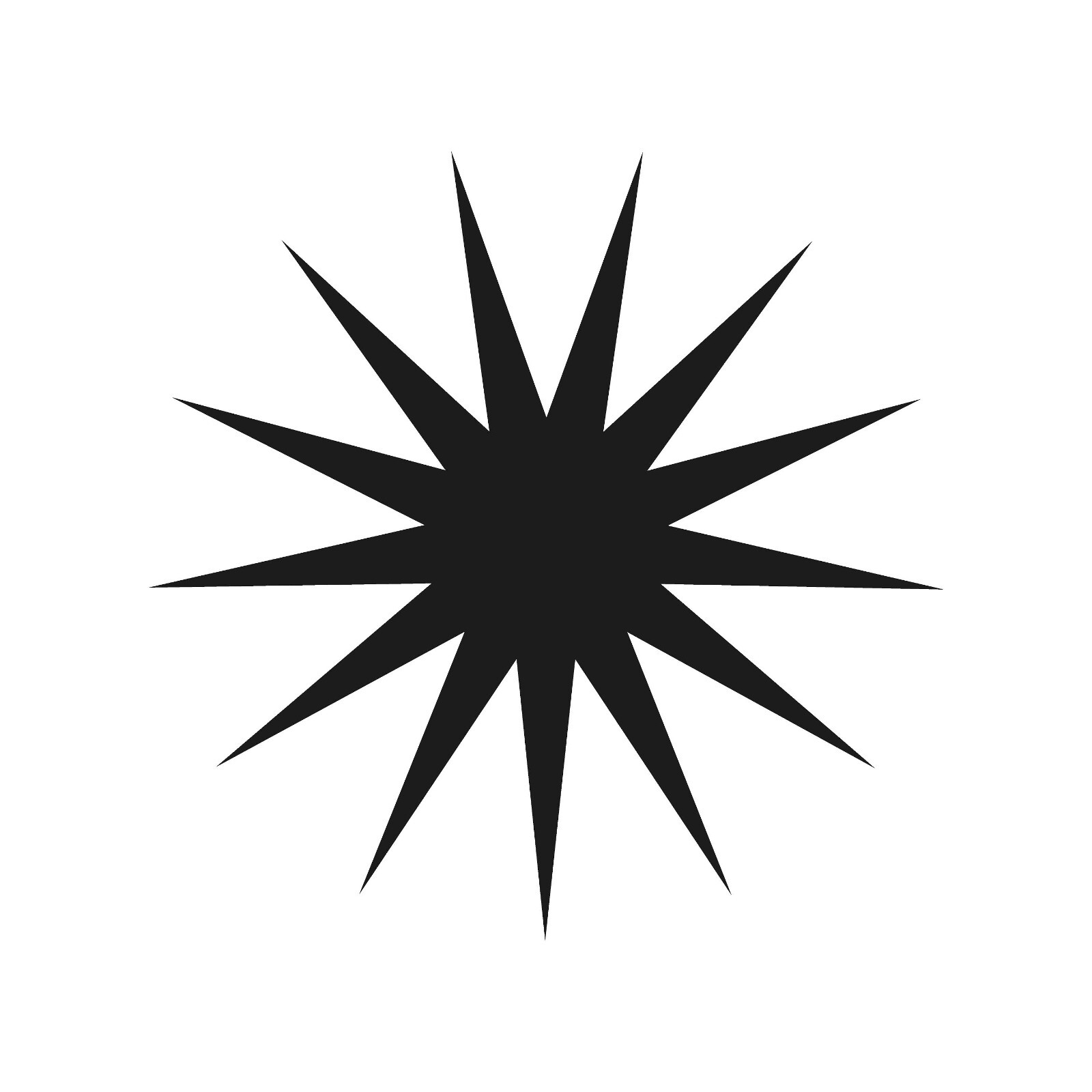 13 Point star Vinyl Decal Pointy star shape symbol Sticker
