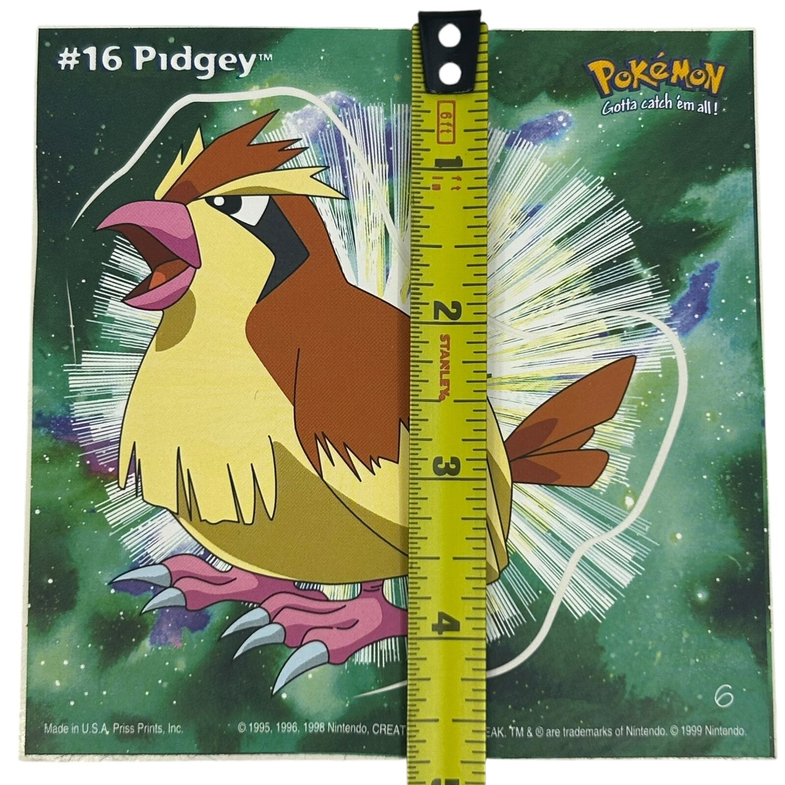 Pokemon Collect ’em Stick-Ups Pidgey #16 Large 4” Sticker Priss Prints
