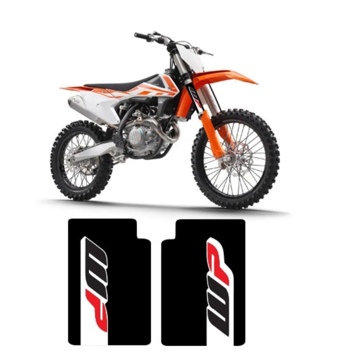WP Suspension Bike Upper Forks Decal Stickers Graphic Set Black KTM