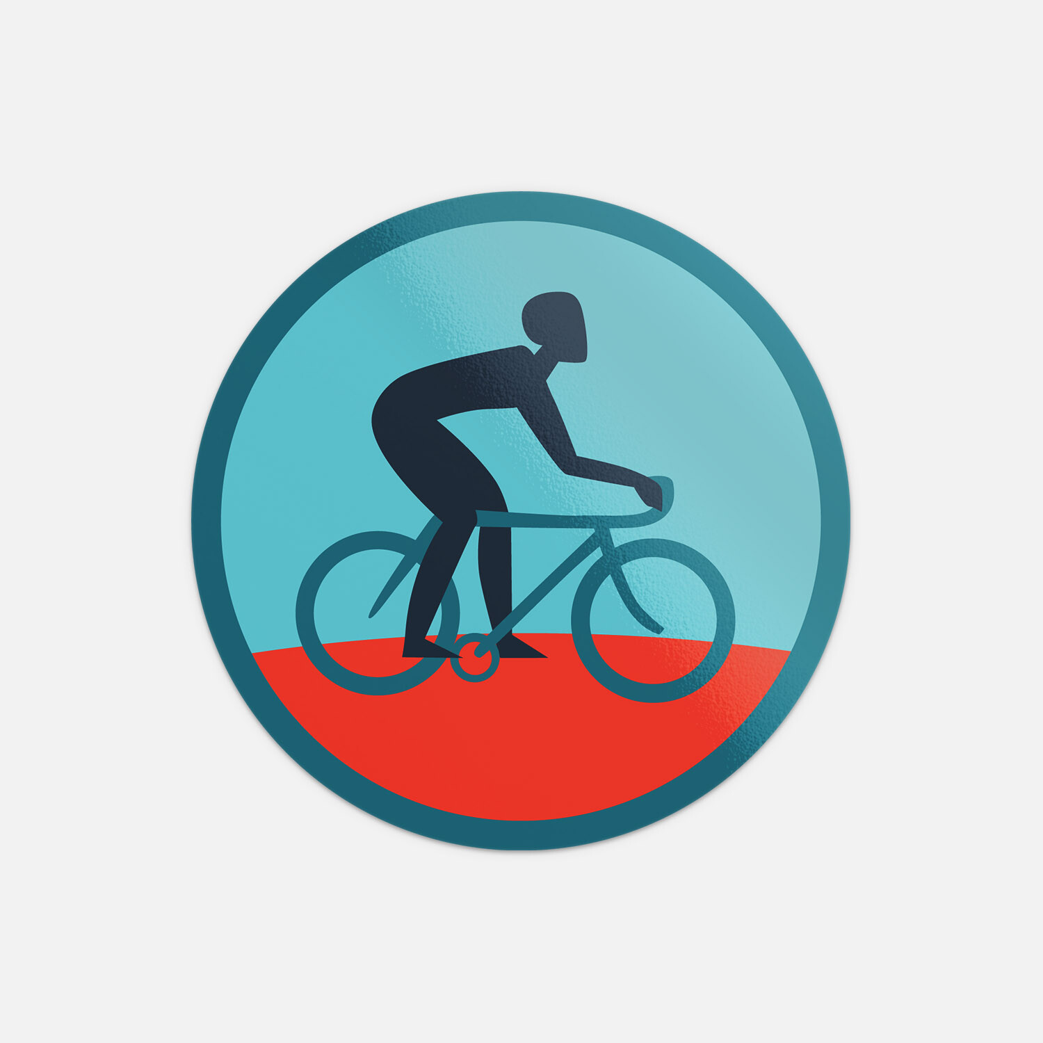 Cycling Fitness Icon Sign Sport Vinyl Sticker Decal