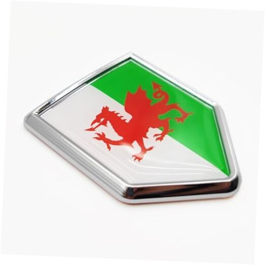 Overdecor Wales Flag Decal Stickers Car Emblem Welsh Car Accessories