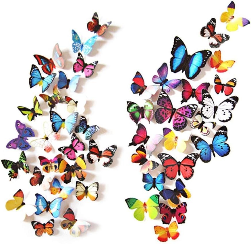 Waterproof & Fade-Resistant 80 PCS Butterfly Stickers – Perfect for Events
