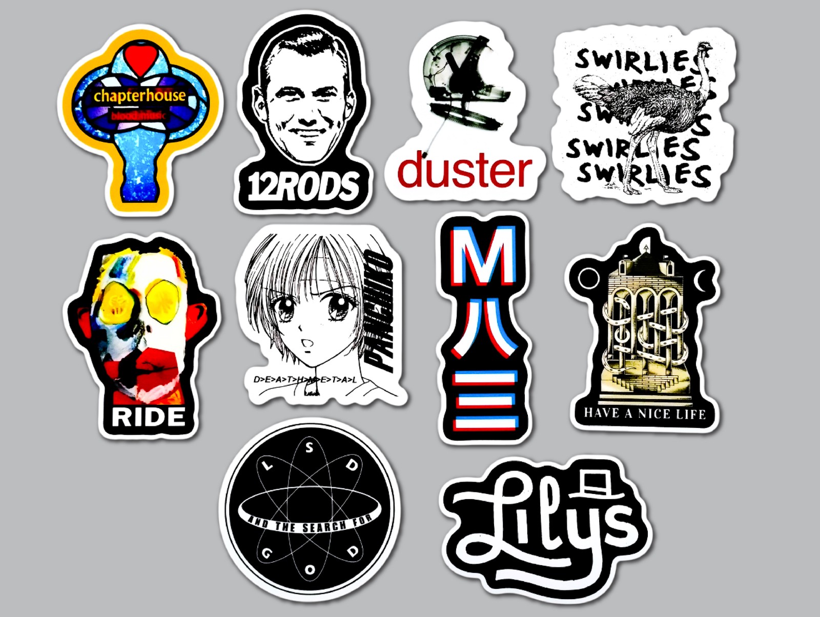 Shoegaze / Drone / Post-Rock / Experimental Vinyl Sticker Lot (10 Pack) SET 2