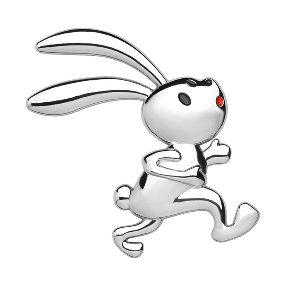 1PCS Sturdy Rabbit Car Emblem Sticker Chrome Badge Suitable for Car Side & Trunk