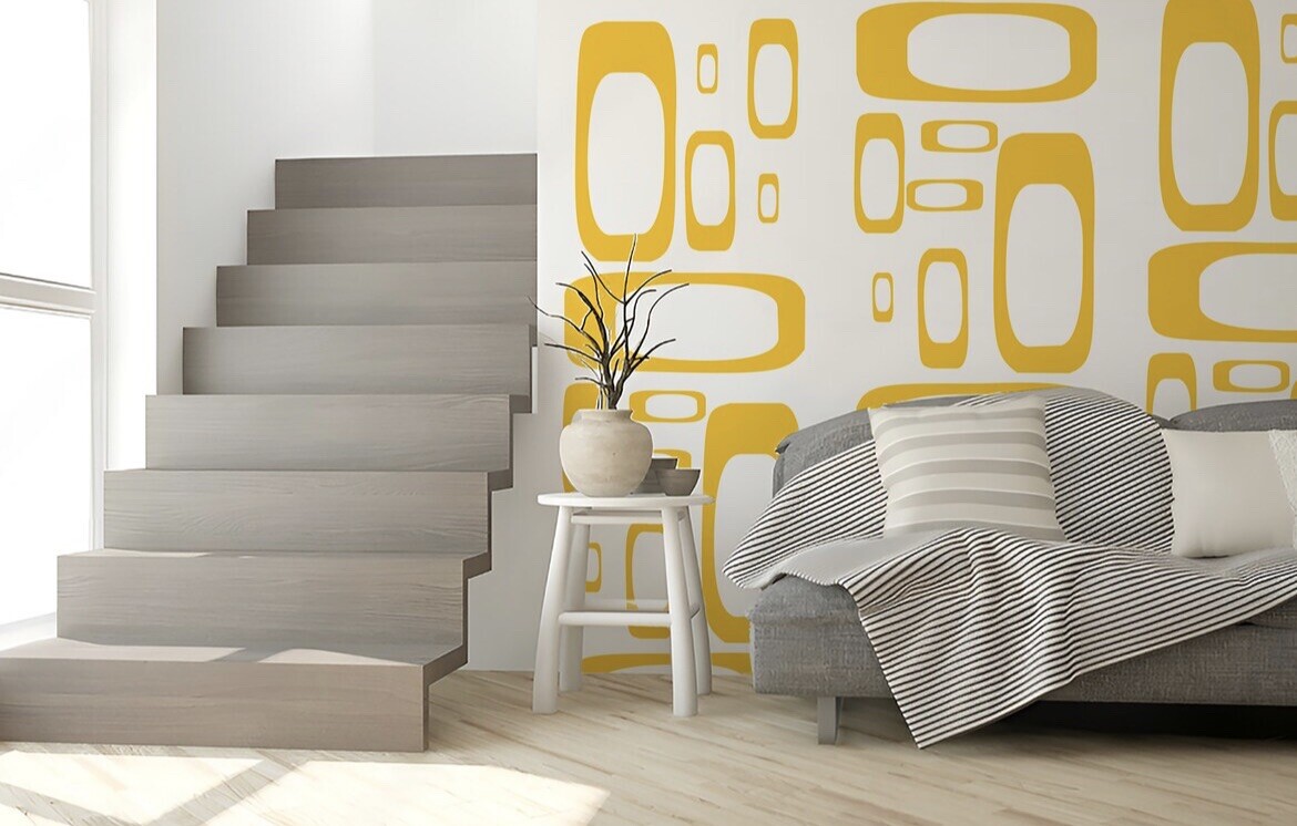 Vintage Modern Squares Midcentury Wall Decal