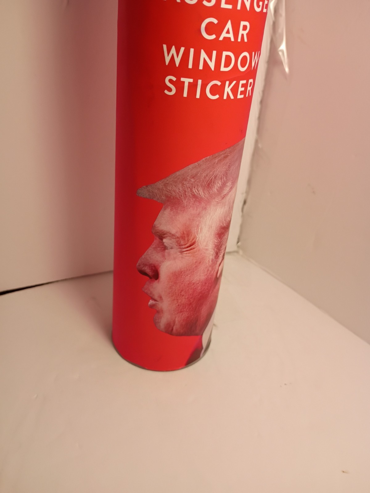 Car Window Decal Sticker Easy Peel Rear Left Life Size Head Ride w/ Donald Trump