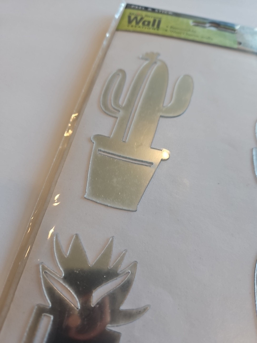 2 Main Street Wall Creations Peel & Stick Cactus Succulents Mirror Plants Decor