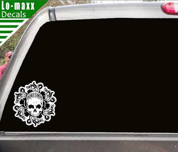 Octo-Skull Octopus Art Unique Original Custom Design Printed Vinyl Sticker