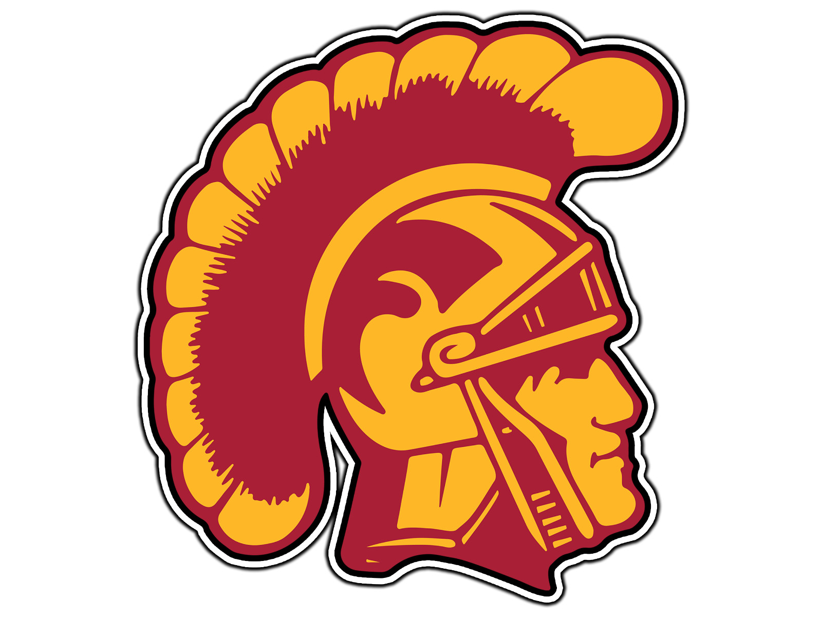 #0523 USC Trojans Mascot Logo #2 Waterproof Vinyl Sticker Decal Die-Cut