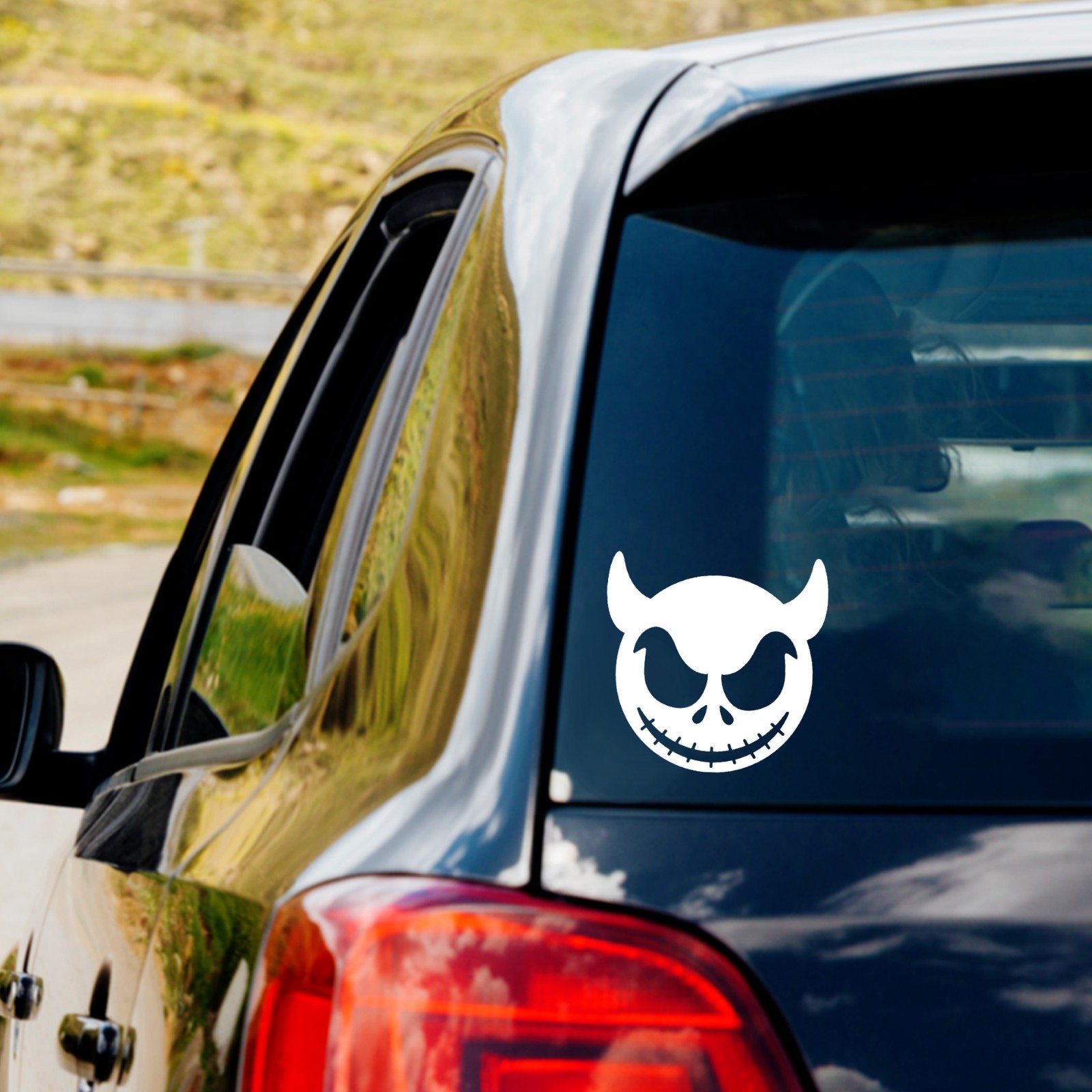 Devil Face Vinyl Decal Sticker Car Truck Window Laptop Halloween Evil