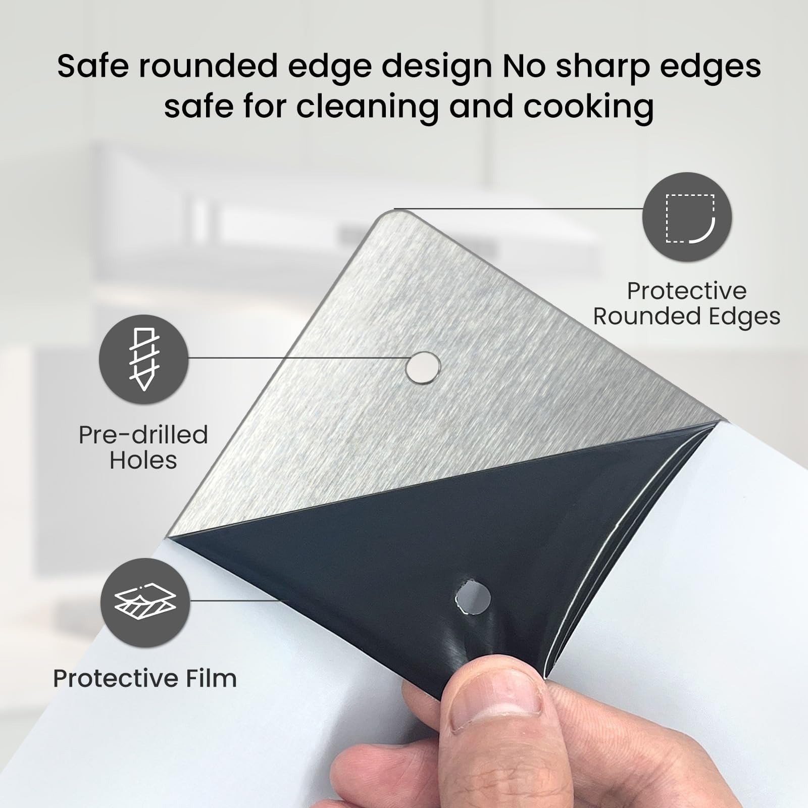 Kitchen Wall Shield – 24×30 Inch Stainless Steel Stove Backsplash for Easy