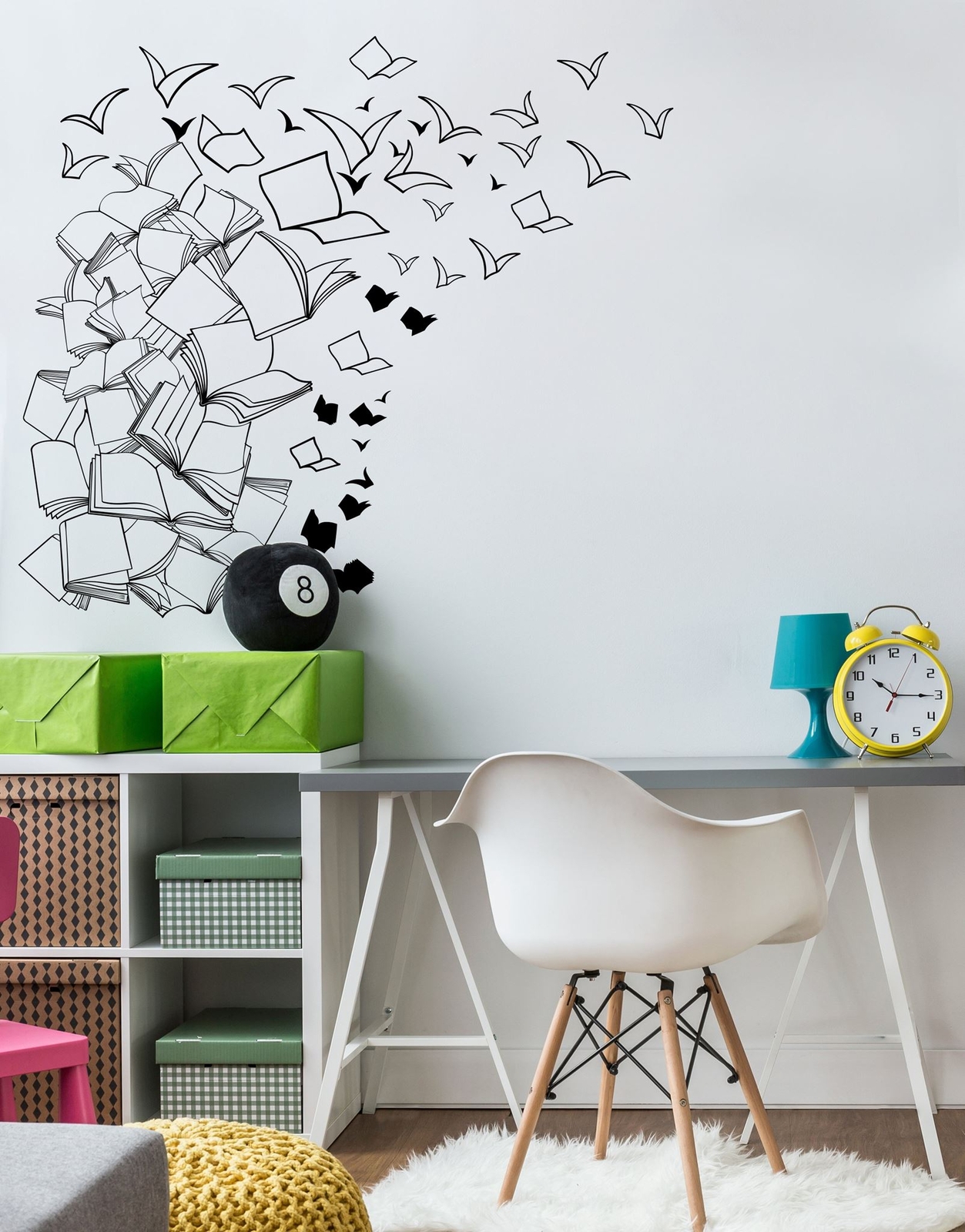 Flying Library Books Vinyl Wall Decal. Classroom Decor. The Hogwarts library.
